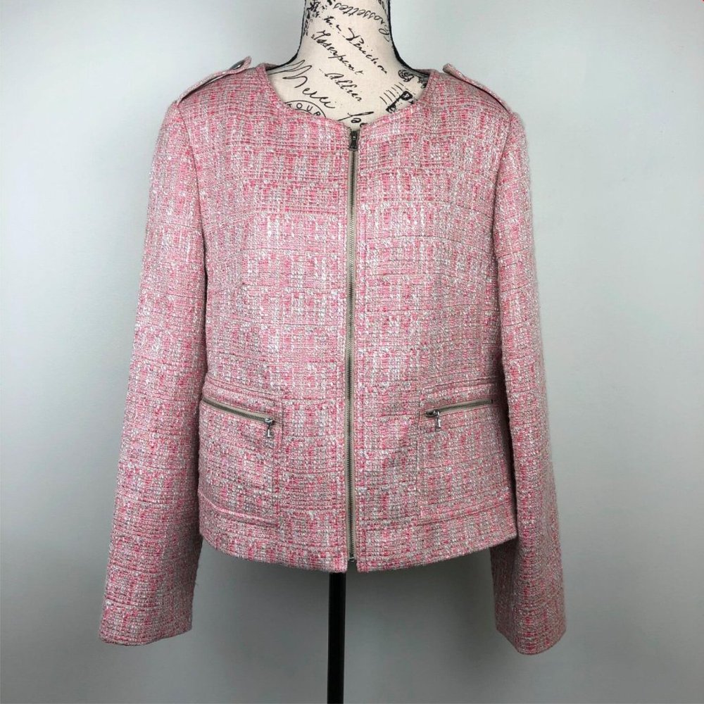 Talbots Pink Women's Jacket Blazer Top Sz 14